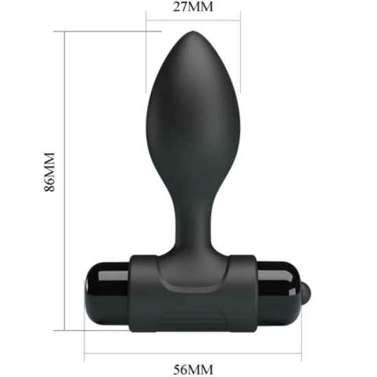 Plug Anal Vibrator - 10 Vibrații, Negru, Mărime Unică