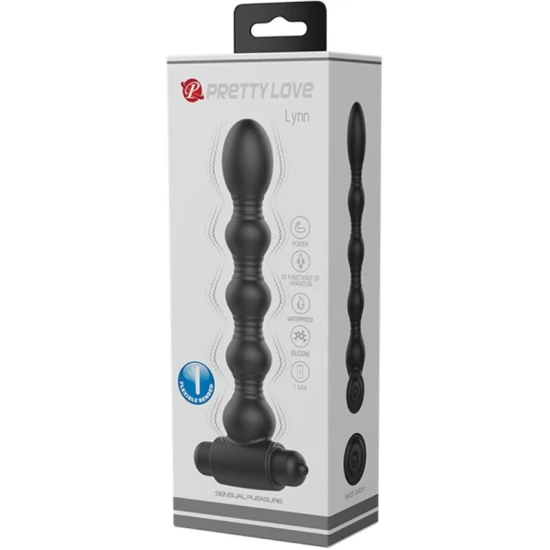 Dop anal din silicon, 10 funcții vibrante, Negru