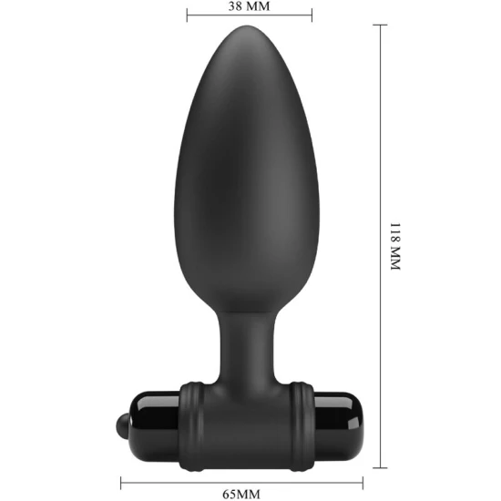 Plug anal vibrator, Negru
