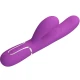 Vibrator Rabbit 3 în 1 din silicon, mov