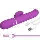 Vibrator Rabbit 3 în 1 din silicon, mov