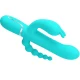 Vibrator rabbit 4 în 1 din silicon, albastru