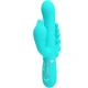 Vibrator rabbit 4 în 1 din silicon, albastru