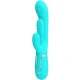 Vibrator iepuraș 3 în 1 din silicon, albastru