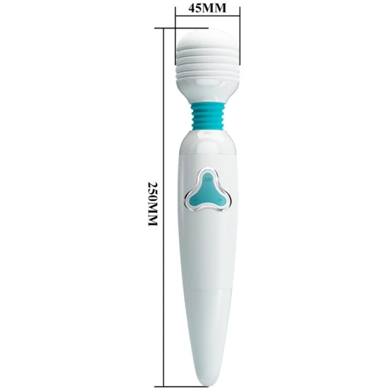 Vibrator tip wand din silicon, alb, 7 vibrații