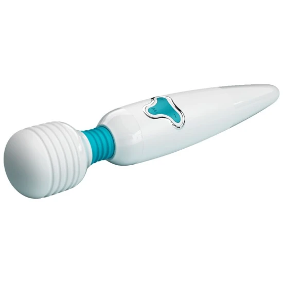 Vibrator tip wand din silicon, alb, 7 vibrații