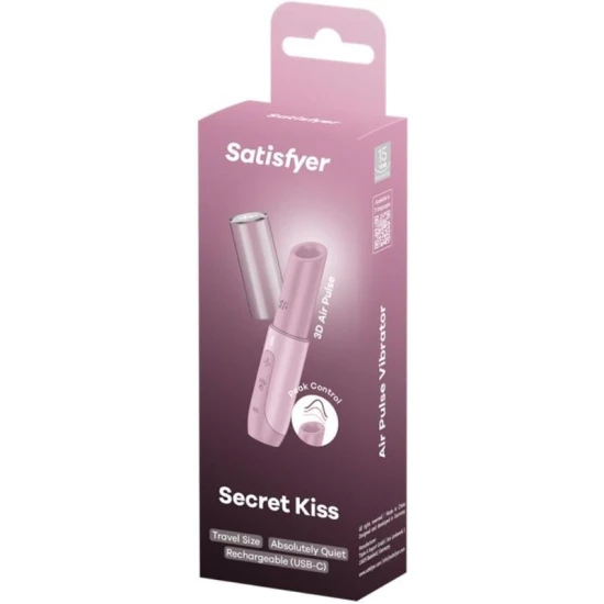 Stimulator clitoridian cu unde de aer, silicon, roz, Travel Size