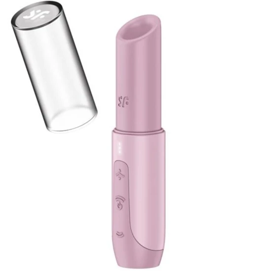 Stimulator clitoridian cu unde de aer, silicon, roz, Travel Size