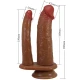 Dublu dildo vibrator realist, Natural Mulatto