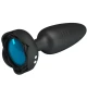 Plug anal LED din silicon, negru, 12.5 cm