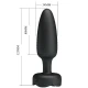 Plug anal LED din silicon, negru, 12.5 cm