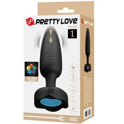 Plug anal LED din silicon, negru, 12.5 cm