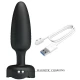 Plug anal LED din silicon, negru, 12.5 cm