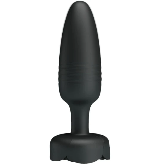 Plug anal LED din silicon, negru, 12.5 cm