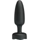 Plug anal LED din silicon, negru, 12.5 cm