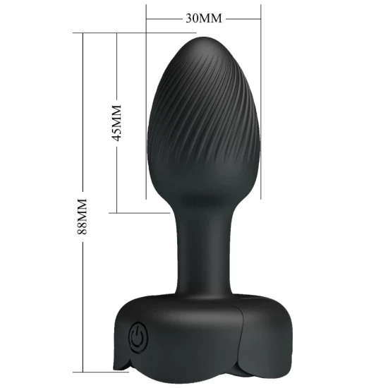 Plug Anal Olman - Negru, 8.8 cm