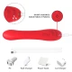 Vibrator cu limbă oscilantă din silicon medical, roșu