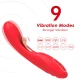 Vibrator cu limbă oscilantă din silicon medical, roșu