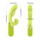 Stimulator vibrator A-Spot cu funcție inflatable, din silicon medical, verde teal