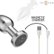 INTENSE - Plug anal metal, cu telecomandă, 10 moduri de vibrații, M
