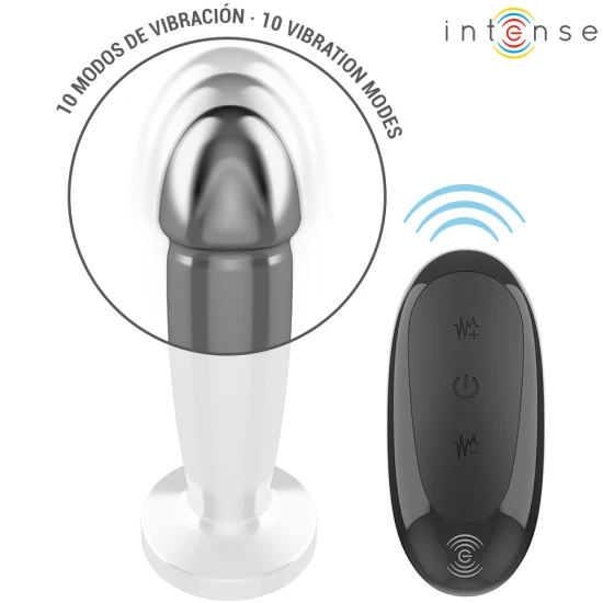 INTENSE - Plug anal tip dildo, S, Roz - 10 moduri de vibrații, cu telecomandă