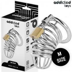 Cușcă Penis Metalică - Siguranță Maximă, Argintiu, Mărime M