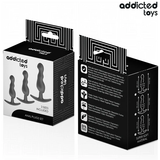 Set 3 dopuri anale din silicon, Model 1