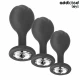 Set de 3 dopuri anale din silicon cu bijuterie, Roz