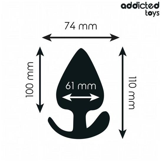 Plug anal din silicon, XXL, 11 cm