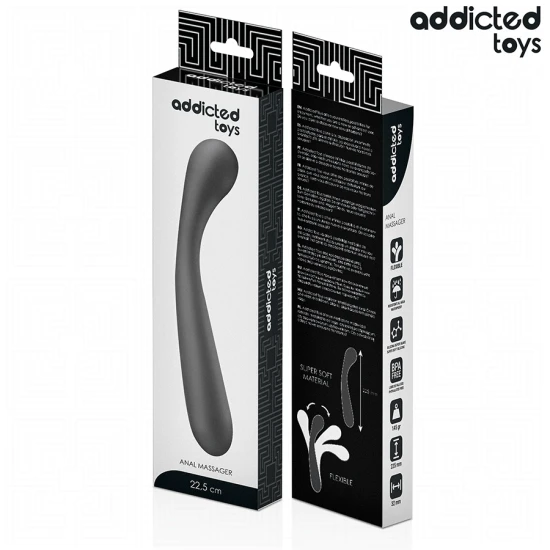 Dublu Anal Massager, Silicon, 22.5 cm