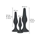 ANAL PLUG - Set 3 piese, Negru