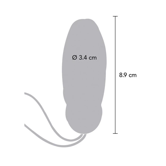 Ou vibrator cu telecomandă din silicon, negru