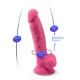 Model 1 penis realist din silicon premium, Roz, 17.5 cm
