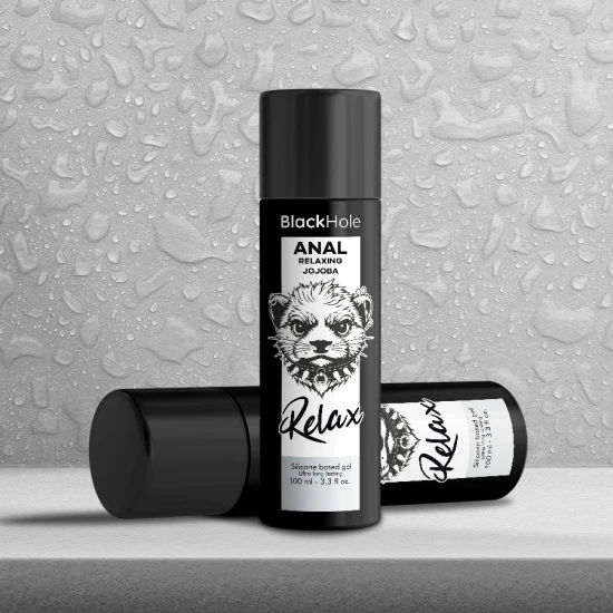 Gel Relaxant pentru Anal, Roz Negru - Bază Siliconică, cu Ulei de Jojoba, 100 ml