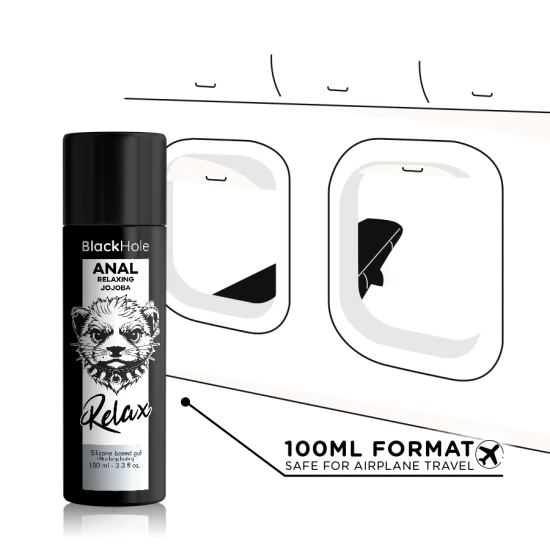 Gel Relaxant pentru Anal, Roz Negru - Bază Siliconică, cu Ulei de Jojoba, 100 ml