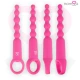 Vibrator anal și vaginal cu telecomandă, silicon, roz