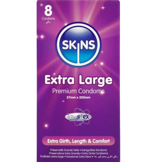 Prezervative Premium Extra Large din latex, 8 buc