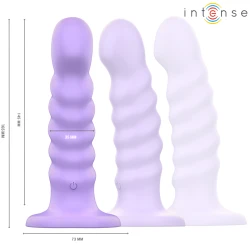 Vibrator BRENDA din silicon, mov, M, 10 vibrații, telecomandă