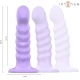 Vibrator BRENDA din silicon, mov, M, 10 vibrații, telecomandă