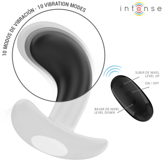 Plug Anal Chandler - 10 Vibrații, Negru, Control de la Distanță