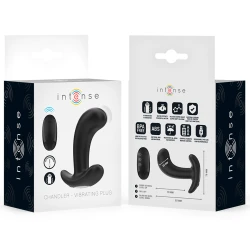 Plug Anal Chandler - 10 Vibrații, Negru, Control de la Distanță