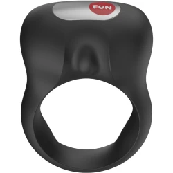 Inel vibrator pentru penis din silicon, negru