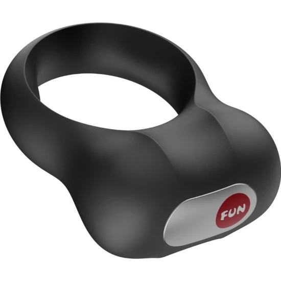 Inel vibrator pentru penis din silicon, negru