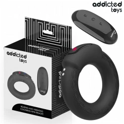 Inel Vibrator - Efect de Încălzire, Negru, Mărime Unică