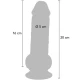 Dildo Realist Get Real - Deluxe, Cu Testicule, Extra Gros, 20 Cm
