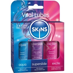 Set lubrifianți Vital Lubes, Aqua, Superslide & Excite, 3 x 12 ml
