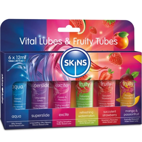 Set lubrifianți Vital & Fruity, 6 x 12 ml