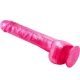 Dildo realist roz din PVC, cu ventuză