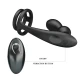Plug anal vibrator cu inel pentru penis, telecomandă, Negru