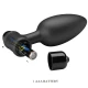 Plug anal vibrator din silicon, negru, USB reîncărcabil
